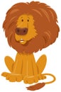 funny cartoon African lion wild animal character