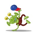 Funny cartoon alien break dancer Royalty Free Stock Photo