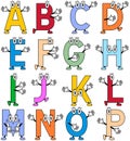 Funny Cartoon Alphabet [1] Royalty Free Stock Photo