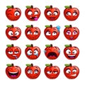 Funny cartoon apple character