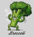 Funny cartoon broccoli Royalty Free Stock Photo