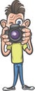 Funny cartoon character - photographer making pictures