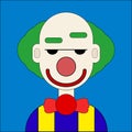 Funny cartoon clown - flat design