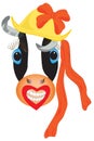 Funny cartoon cow