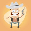 Funny cartoon cowboy Royalty Free Stock Photo