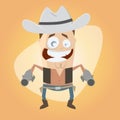 Funny cartoon cowboy Royalty Free Stock Photo