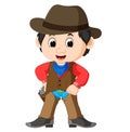 Funny cartoon cowboy Royalty Free Stock Photo