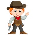 Funny cartoon cowboy Royalty Free Stock Photo