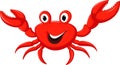 Funny cartoon crab