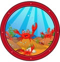 Funny cartoon crab Royalty Free Stock Photo