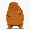 Funny cartoon cute bear illustration