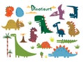 Cartoon funny dinosaurs