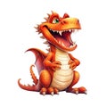 Funny cartoon dragon