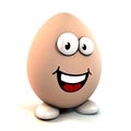 Funny cartoon egg 3d character Royalty Free Stock Photo