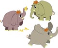 Funny cartoon elephants Royalty Free Stock Photo