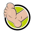 Funny cartoon foot