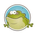 Funny cartoon frog