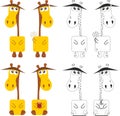 Funny cartoon giraffe