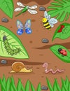 Funny cartoon insect Royalty Free Stock Photo