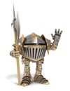 Funny cartoon knight