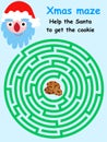 Funny cartoon labyrinth for kids stock vector illustration