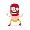 Funny cartoon luchador Royalty Free Stock Photo