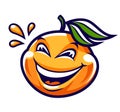 Funny Cartoon Mandarin Vector Character