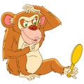 Funny cartoon monkey