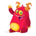 Funny cartoon monster. Vector Halloween illustration Royalty Free Stock Photo