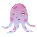 Funny cartoon octopus Royalty Free Stock Photo