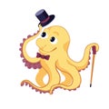 Funny cartoon octopus Royalty Free Stock Photo