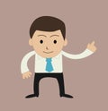 Funny cartoon office businessman