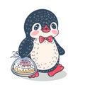 Funny cartoon penguin