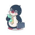 Funny cartoon penguin