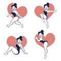 Funny cartoon pinup girls