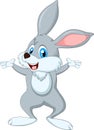Funny Cartoon rabbit standing