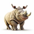 3d Zouki Rhino: Comical Figurative Stock Photo