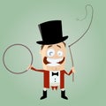 Funny cartoon ringmaster Royalty Free Stock Photo