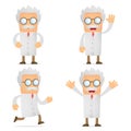 Funny cartoon scientist Royalty Free Stock Photo