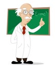 Funny cartoon scientist Royalty Free Stock Photo