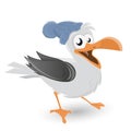 Funny cartoon seagull Royalty Free Stock Photo
