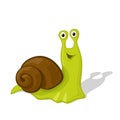 Funny cartoon snail illustration. Royalty Free Stock Photo