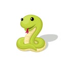 Funny cartoon snake illustration. Royalty Free Stock Photo