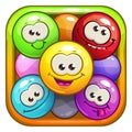 Funny cartoon square app icons