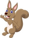 Funny Cartoon Squirrel posing Royalty Free Stock Photo