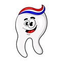 Funny cartoon tooth toothpaste. the design of the character. vector illustration