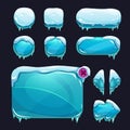 Funny cartoon winter game user interface