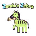 Funny zombie zebra