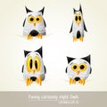 Funny Cartoony night owls