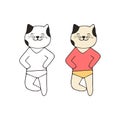 Funny cat doodle icon. Cute pets vector art Royalty Free Stock Photo